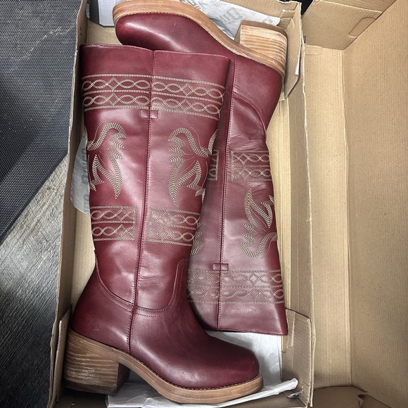 Dingo Womens Avalon Merlot Leather Size 11 Vintage Fashion Boots - Picture 4 of 12